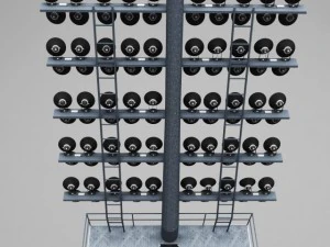 경기장 조명 둥근 대형 3D 모델