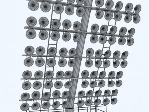 stadium light rounded large 3D Model