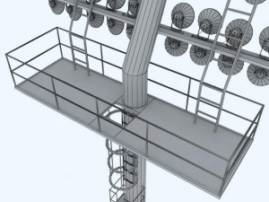 stadium light rounded large 3D Model