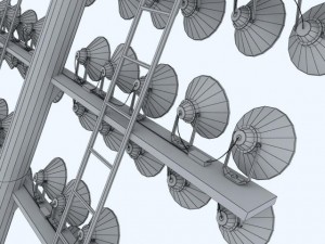stadium light rounded large 3D Model