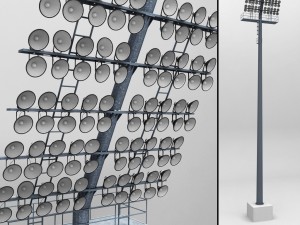 stadium light rounded large Modelo 3D