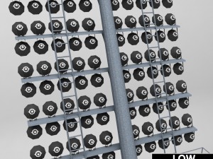 stadium light rounded large 3D Model