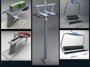pacchetto impianti di risalita Modello 3D
