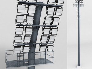 stadium light lux 3D Model