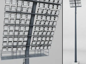luz de estádio lux grande Modelo 3D