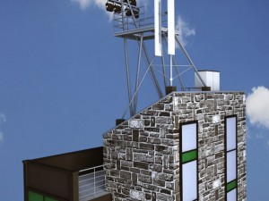 industrial glass tower 3D 모델