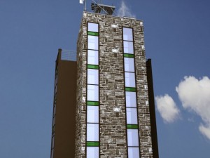 industrial glass tower 3D 모델