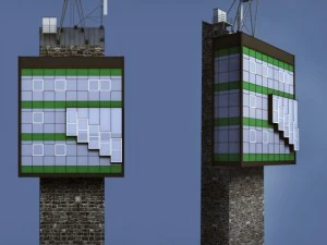 industrial glass tower 3D Model