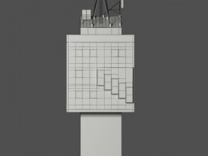 industrial glass tower 3D 모델