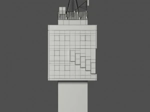 industrial glass tower 3D Model