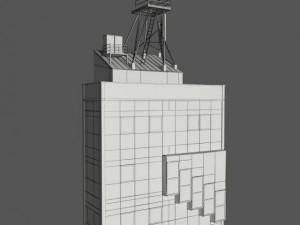 industrial glass tower 3D 모델