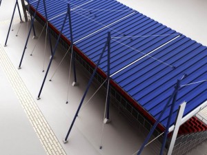 stadium seating tribune canopy 2 3D 모델