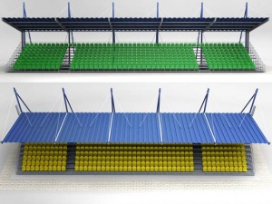 stadium seating tribune canopy 2 3D 모델