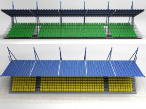 dosel de tribuna de asientos del estadio 2 Modelo 3D