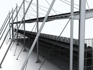 dosel de tribuna de asientos del estadio 2 Modelo 3D