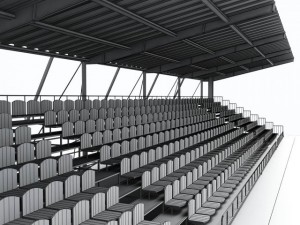 stadium seating tribune canopy 2 3D 모델