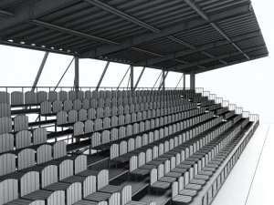 dosel de tribuna de asientos del estadio 2 Modelo 3D