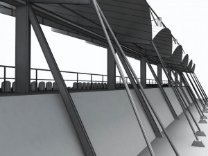 stadium seating tribune canopy 3D 모델