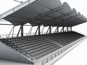 stadium seating tribune canopy 3D 모델