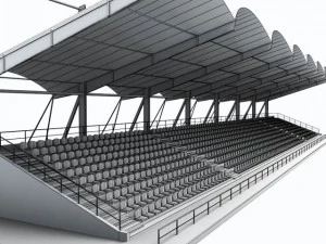 stadium seating tribune canopy 3D Model