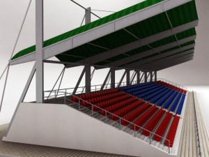 stadium seating tribune canopy 3D 모델