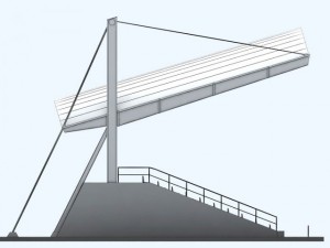 stadium seating tribune canopy 3D 모델