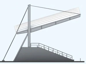 stadium seating tribune canopy 3D Model