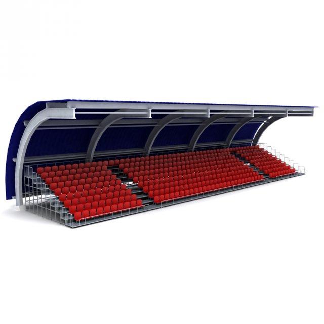 stadium seating tribune canopy 3 Modelo 3D .c4d .max .obj .3ds .fbx .stl .blend 