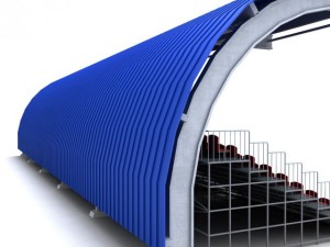 stadium seating tribune canopy 3 Modelo 3D