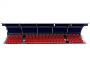 stadium seating tribune canopy 3 Modelo 3D