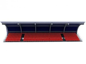 stadium seating tribune canopy 3 3D Model
