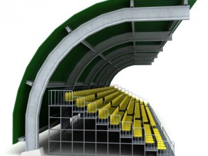 stadium seating tribune canopy 3 Modelo 3D
