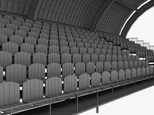 stadium seating tribune canopy 3 3D Model