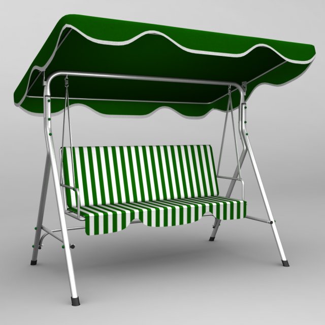 garden swing Modèle 3D .c4d .max .obj .3ds .fbx .stl .blend 