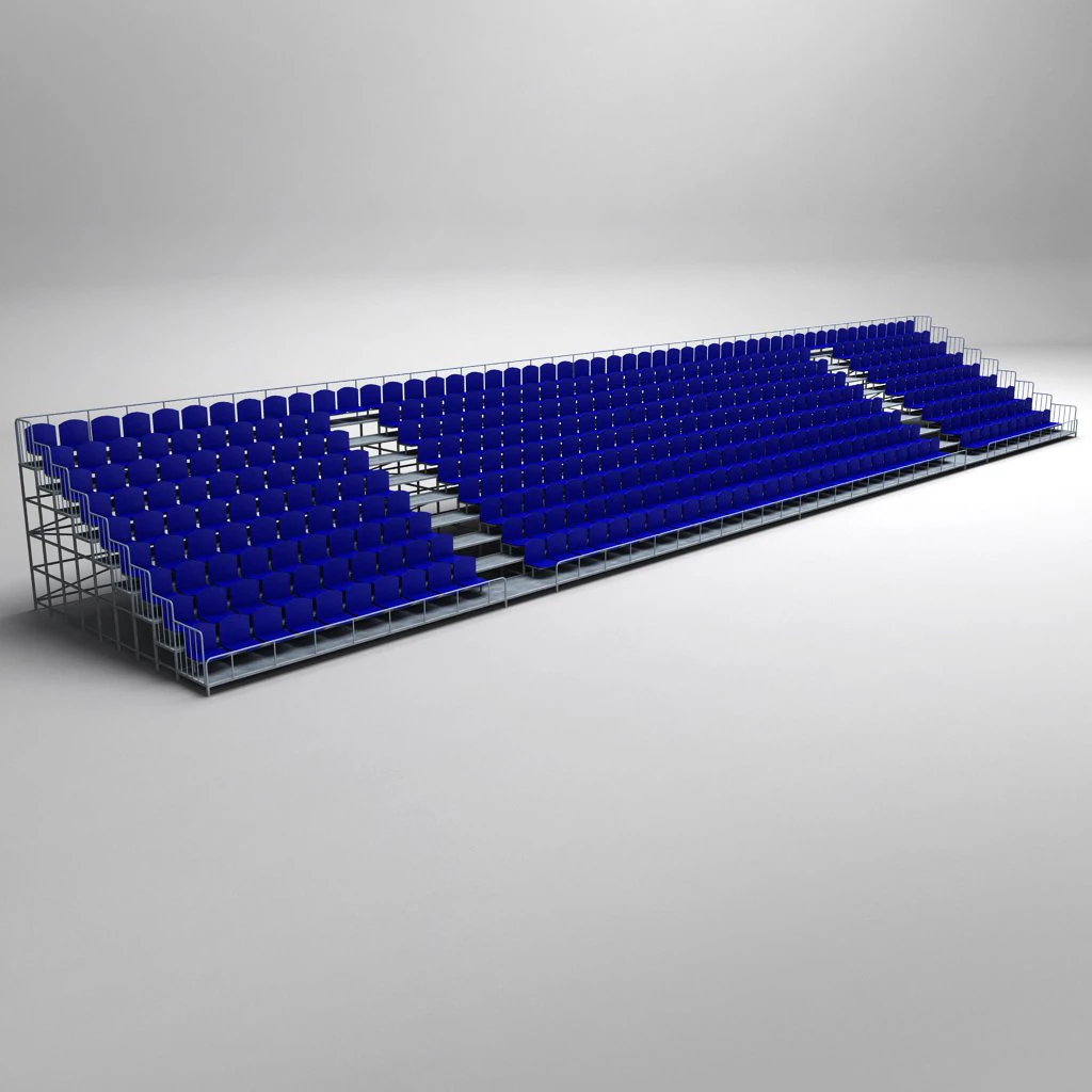 stadium seating tribune 3D Model .c4d .max .obj .3ds .fbx .stl .blend 
