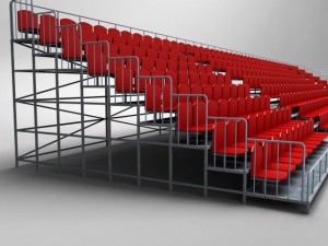 stadium seating tribune 3D Модель