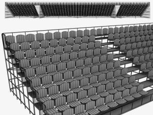 stadium seating tribune 3D Model