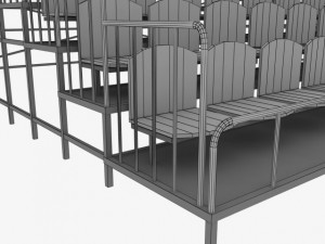 stadium seating tribune 3D Модель