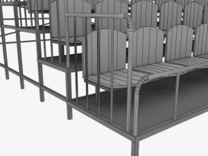 stadium seating tribune 3D Model