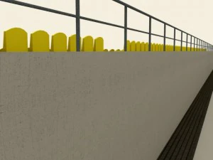 stadium concrete seating tribune 3D Model