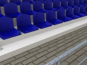 stadium concrete seating tribune 3D 模型