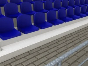 stadium concrete seating tribune 3D Model