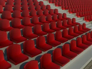 stadium concrete seating tribune 3D Model