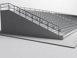 stadium concrete seating tribune 3D 模型