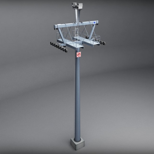 ski lift pole 3D 모델 .c4d .max .obj .3ds .fbx .stl .blend 