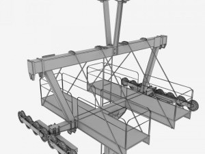 ski lift pole 3D 모델