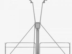 ski lift pole 3D Model