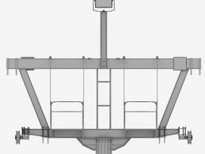 ski lift pole 3D 모델