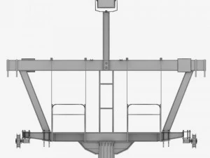 ski lift pole 3D Model