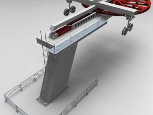 ski lift cableway pillar 3D Модель
